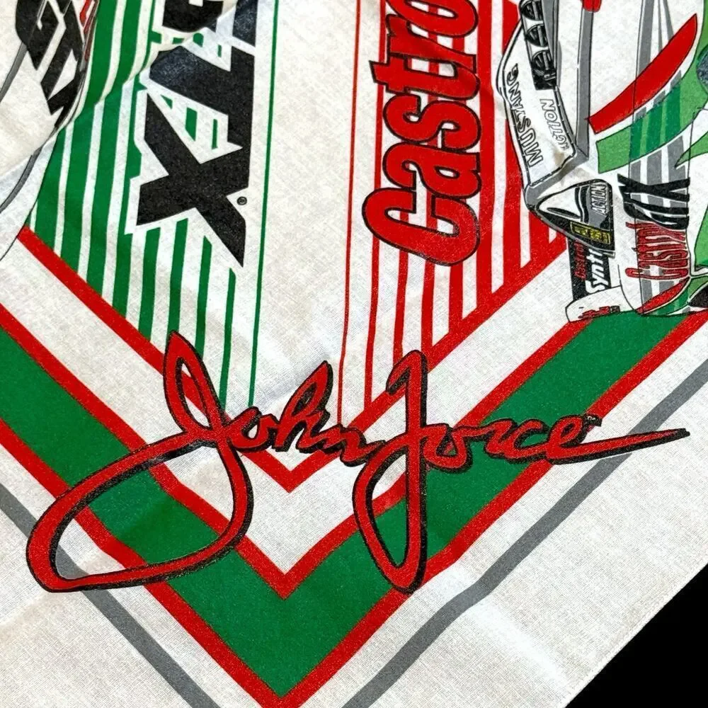 VTG John Force Castrol GTX NHRA Winston Drag Racing Bandana 1990’s Collectible